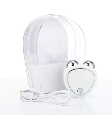 Appareil microcourant lifting visage – Soin anti-âge – Rose/Blanc