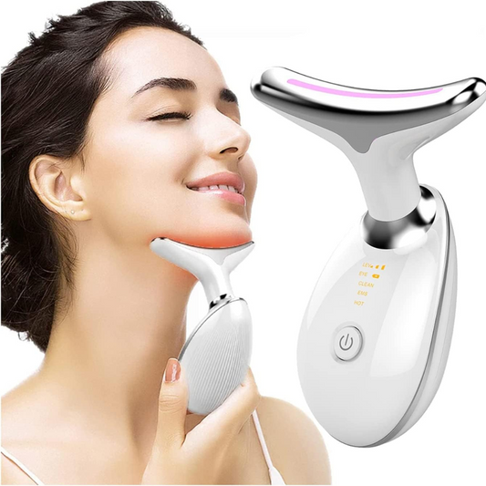 Appareil raffermissant cou – Soin peau décolleté – Blanc/Noir USB