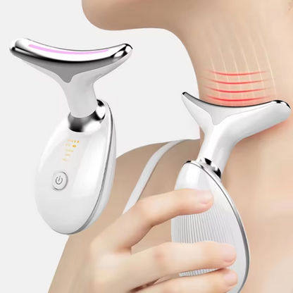 Appareil raffermissant cou – Soin peau décolleté – Blanc/Noir USB