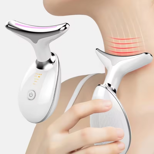Appareil raffermissant cou – Soin peau décolleté – Blanc/Noir USB
