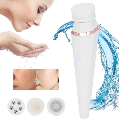 Appareil nettoyant visage électrique – Soin peau USB – Blanc