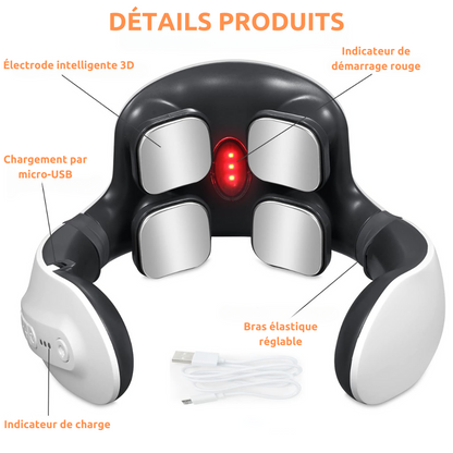 Masseur nuque électrique – Soulagement cervicales – Blanc