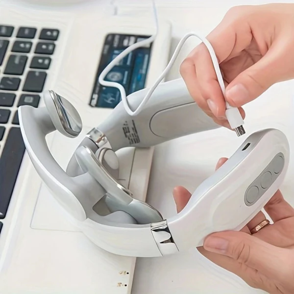 Masseur nuque électrique – Soulagement cervicales – Blanc