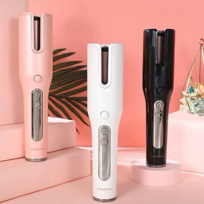 Fer à boucler automatique – Boucleur cheveux électrique – Noir/Rose/Blanc