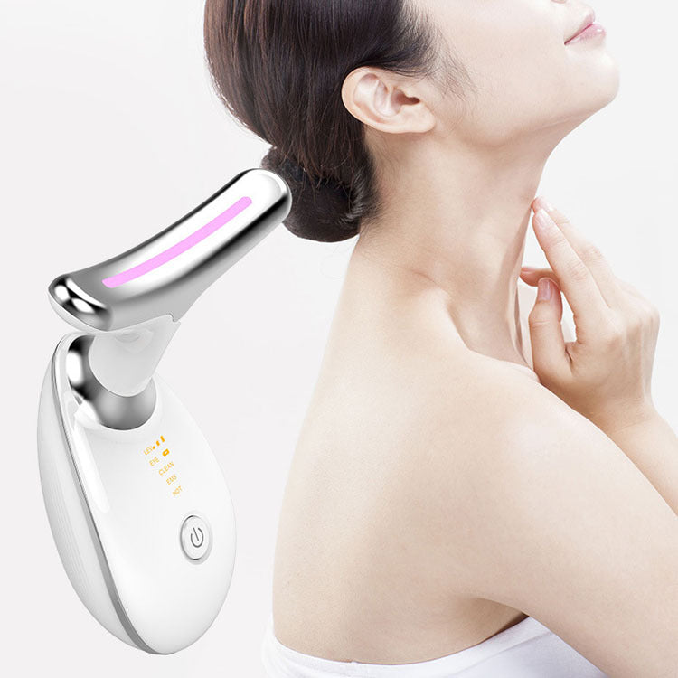 Appareil raffermissant cou – Soin peau décolleté – Blanc/Noir USB